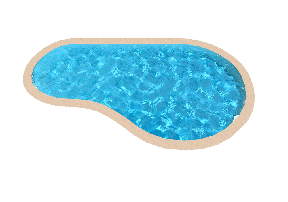 Couverture à bulles pour piscine forme libre