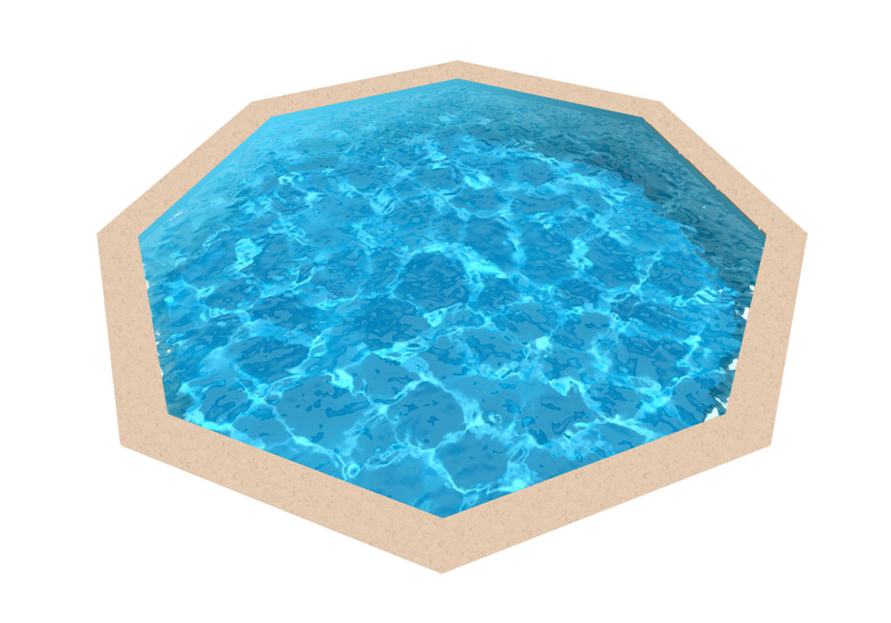 Couverture à bulles pour piscine octogonale