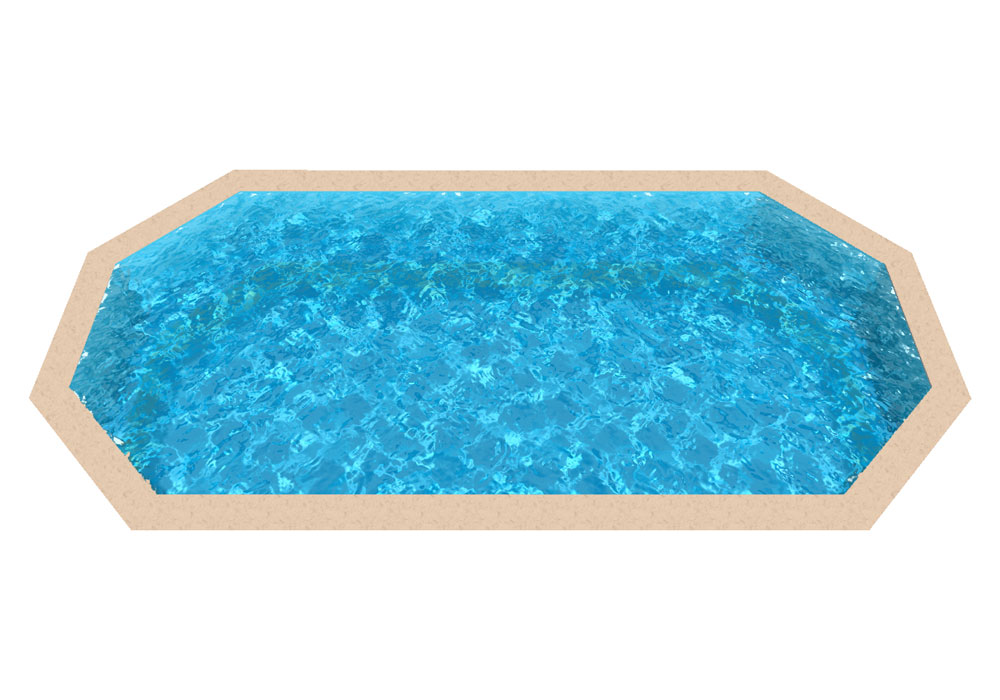 Couverture à bulles pour piscine polygonale