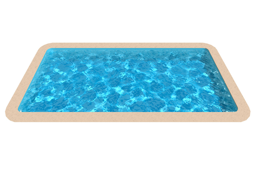 Couverture à bulles pour piscine de forme rectangulaire